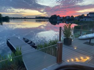 Sunset - deck lights- click for photo gallery